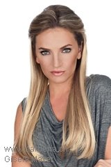 cheveaux humain-Trame-Demi-perruque, Marque: Gisela Mayer, Ligne: Extension + Clips, Demi-perruque-Modele: HBT Long Human Hair